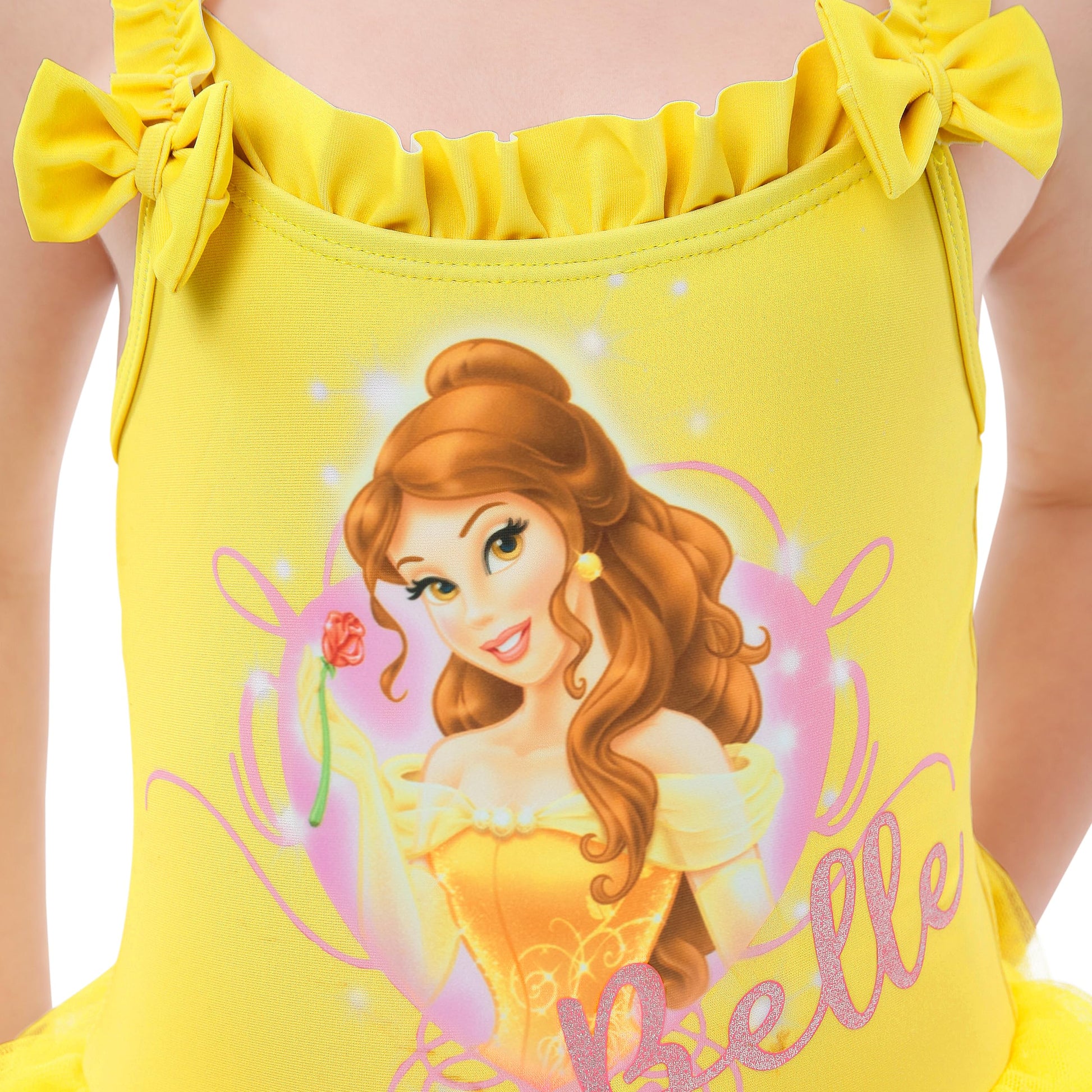 Princess Girls Beauty and the Beast Swimsuit One Piece Belle (image 2)