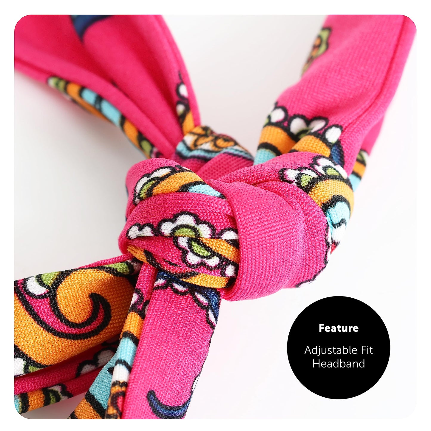 60's Floral Hippy Dress - XXLarge - Pink Floral Paisley Hippy Dress and Matching Go-go Headband - Perfect for 60's Fancy Dress