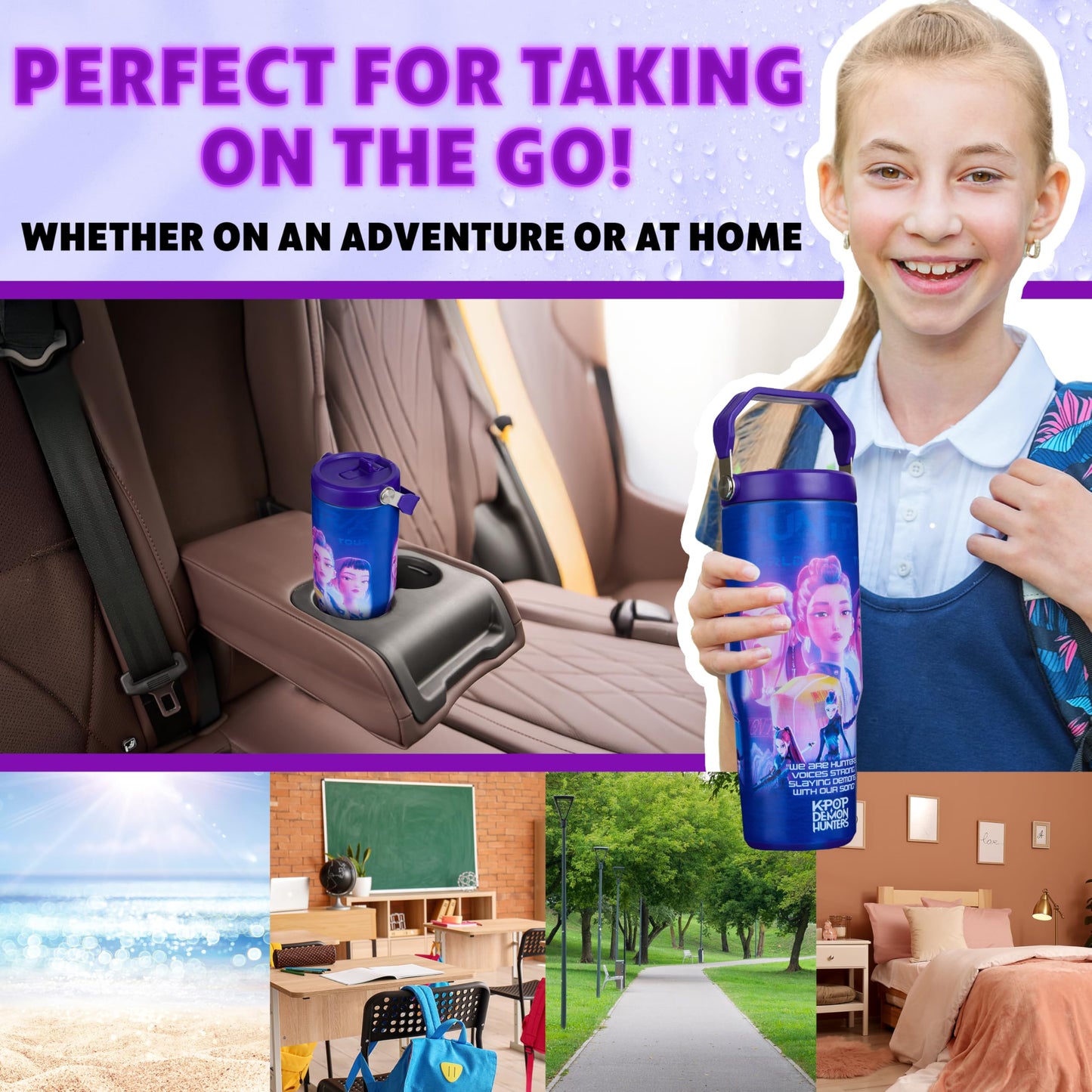 Official Tumbler - Insulated Water Bottle with Straw & Handle