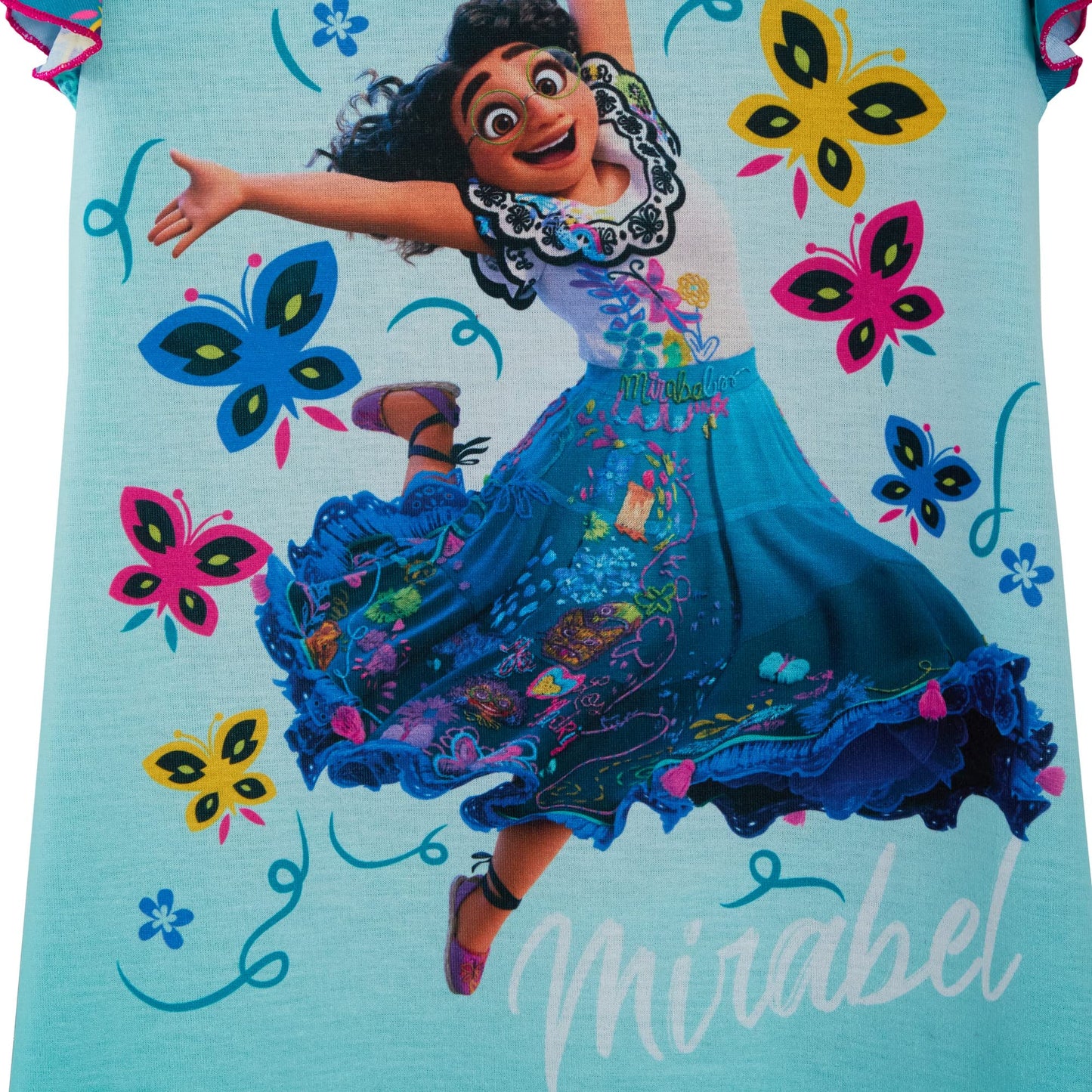 Disney Girls Encanto Nightdress Floral Pattern 7-8 Years Blue