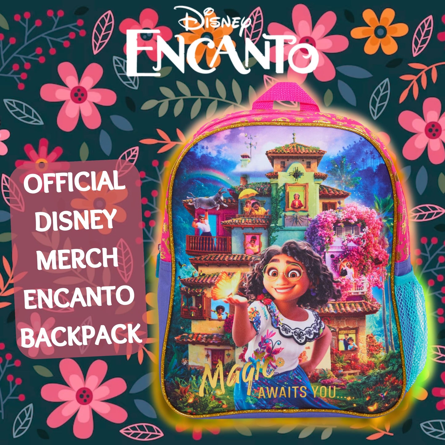 Disney Encanto Backpack for Girls Mirabel School Nursery Rucksack Lunch Bag Back to School Kindergarden
