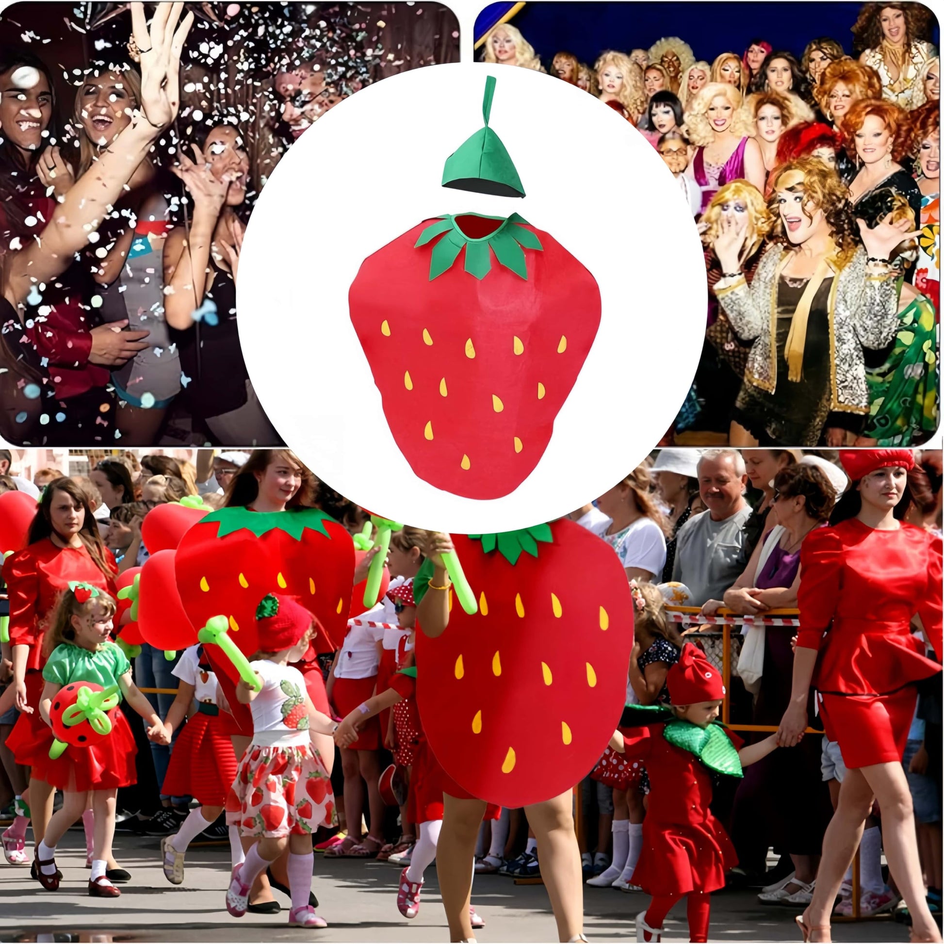 Adult Strawberry Costume Set - Hilarious Red Fruit Cosplay Outfit (image 4)