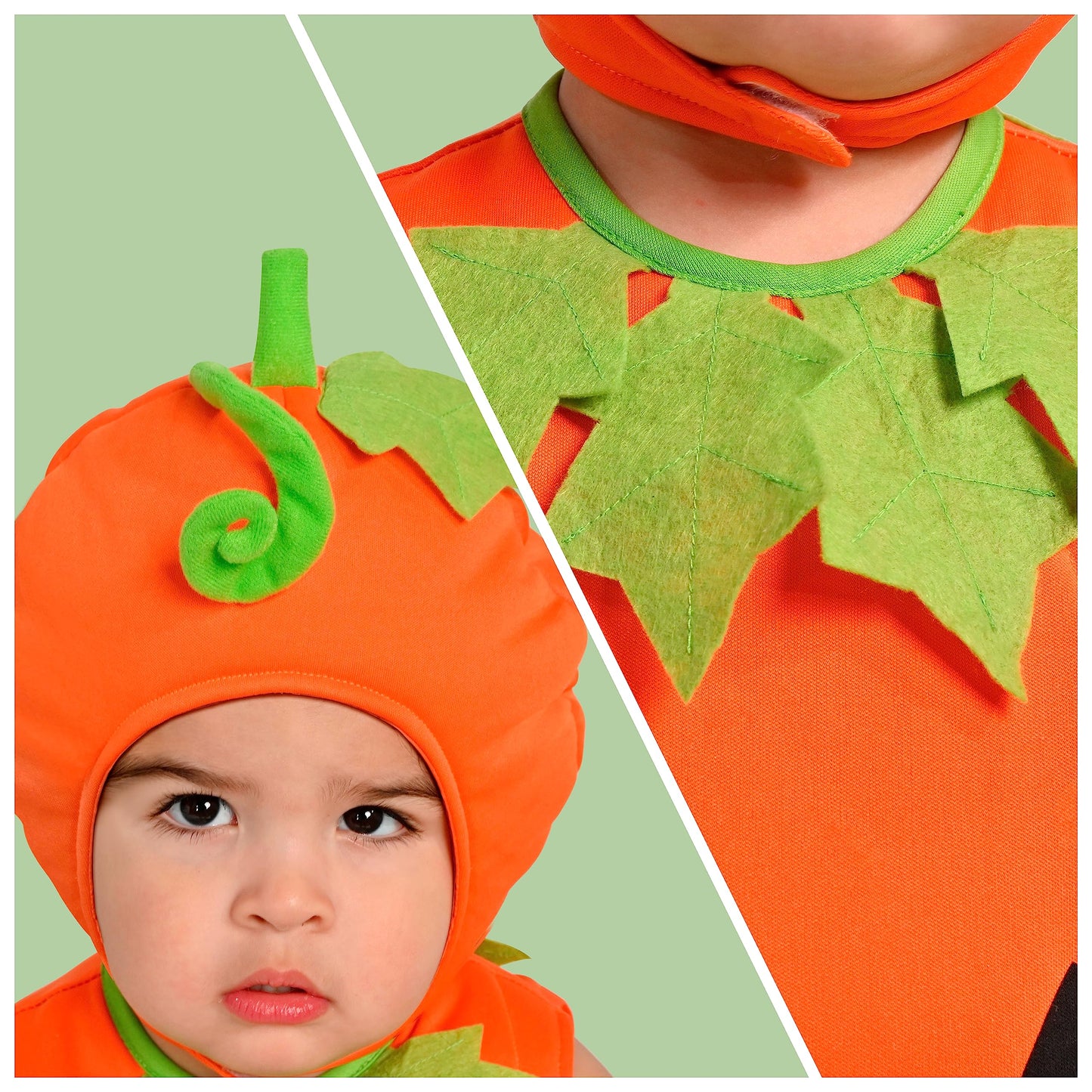 Spooktacular Creations Baby Pumpkin Costume, Cute Pumpkin Outfit, Orange Sleeveless Halloween Costume for Dress Up Party (3T (3-4 yrs))