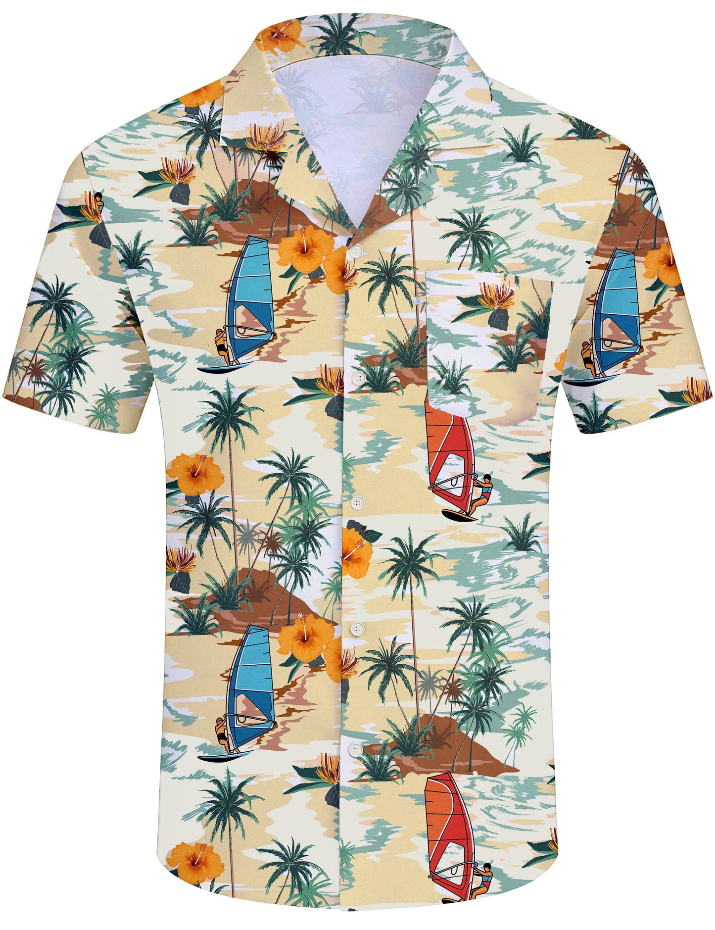 Men's Hawaiian Shirt Short Sleeve - Casual Button Down Shirts
