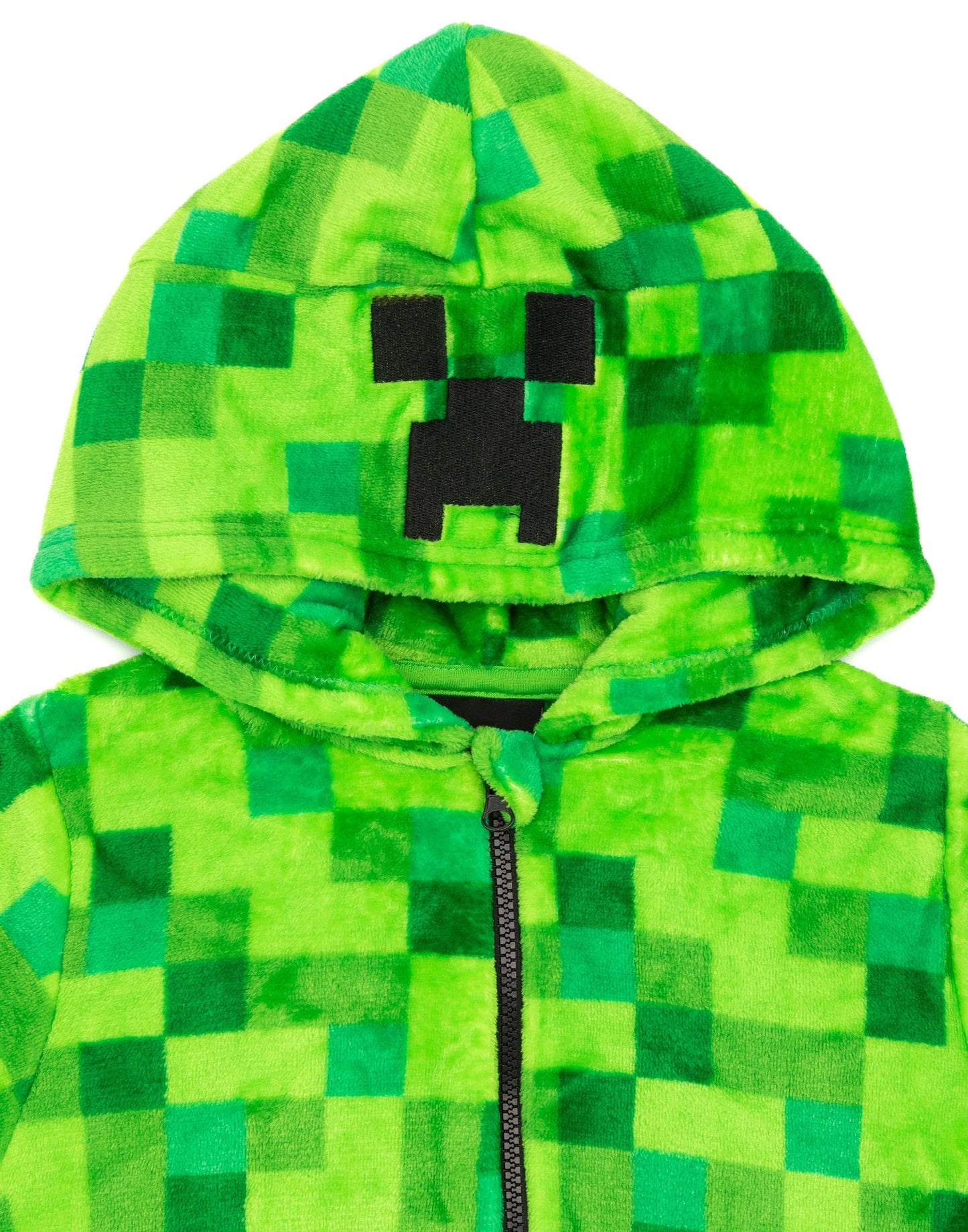 Creeper Kids Green Onesie - Boys & Girls Pixel Print Hooded