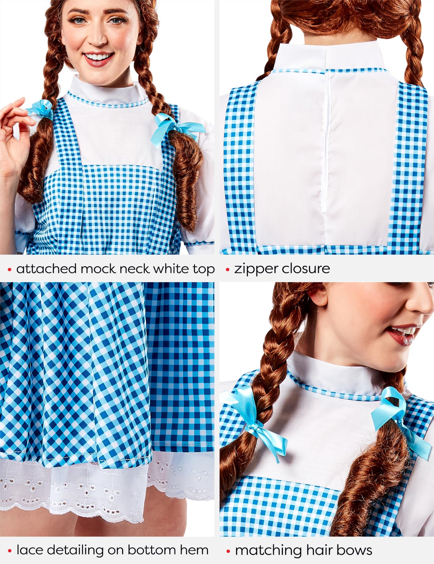 Rubies Official 887378 Wizard of Oz - Dorothy Costume - Teen - Blue/white Halloween