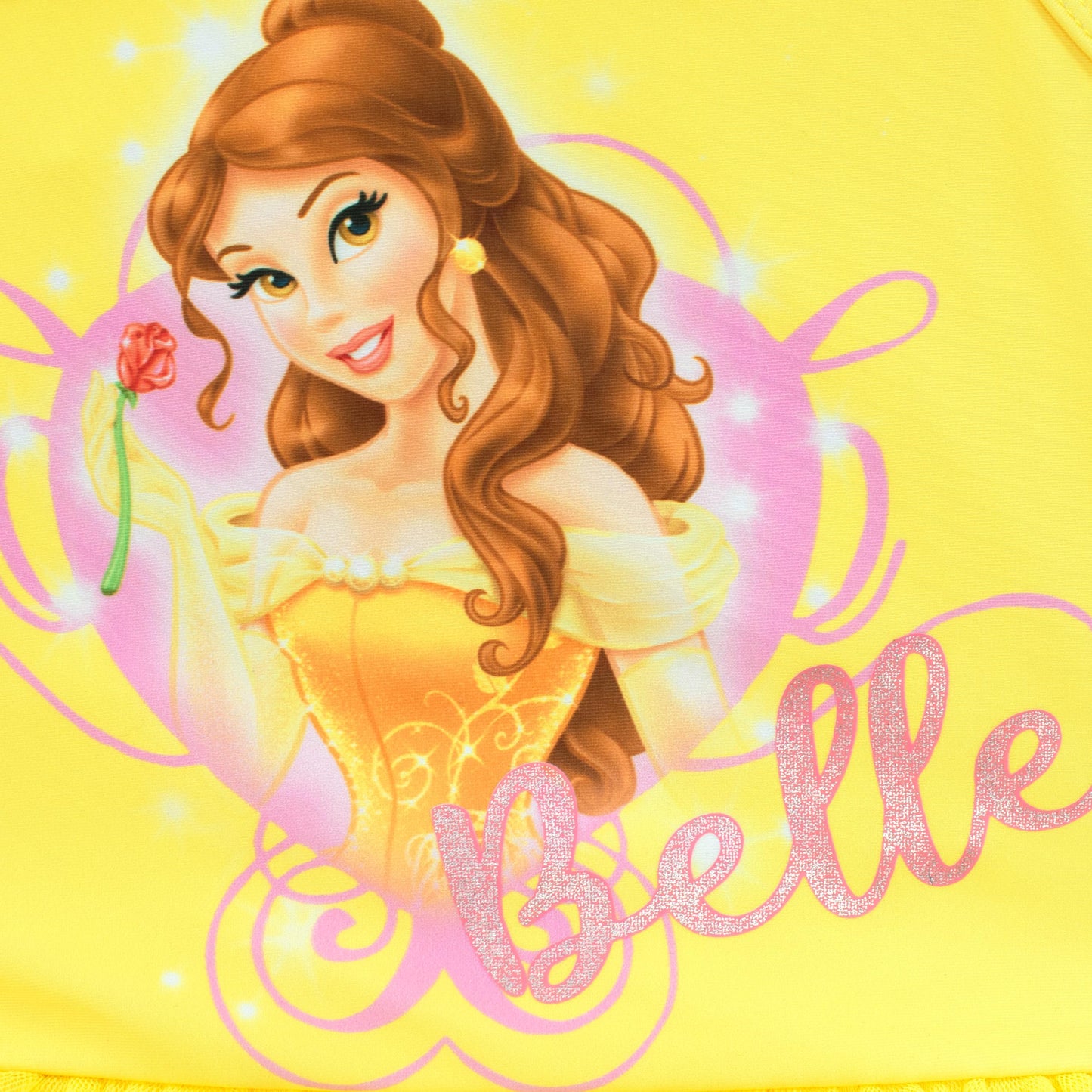 Princess Girls Beauty and the Beast Swimsuit One Piece Belle (image 3)