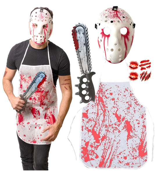 Killer costume set, model wearing full outfit