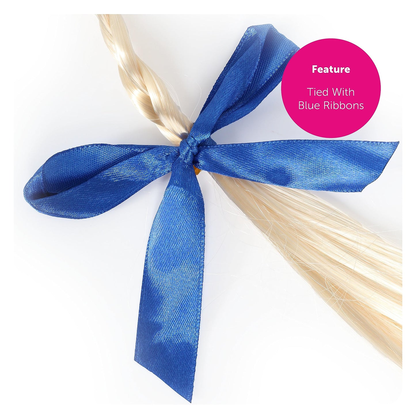 Ladies Bavarian Accessory Set - Pack of 1 - Brown Bavarian Hat and Blonde Plait Wig with Blue Ribbons - Adults Oktoberfest Fancy Dress Costume Accessory Set