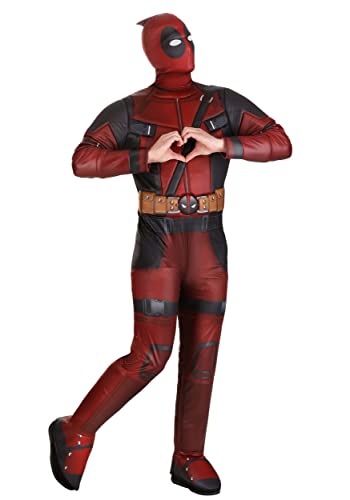 MARVEL Deluxe Adult Deadpool Costume, Superhero Halloween Costume for Men - Officially Licensed X-Large