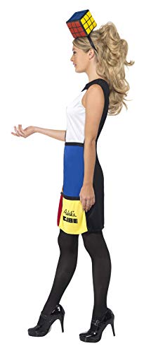Smiffys Women's Rubik's Cube Costume, Dress, Headband & Bag, Size: M, Color: Multi, 38791