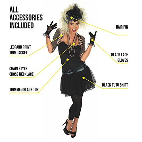 Fun Shack Womens 80s Fancy Dress For Women Pop Star Diva 80 Style Halloween Costumes For Women X-Large