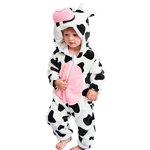 Baby Cow Costumes Unisex Toddler Onesie Halloween Dress Up Romper 12-18 Months