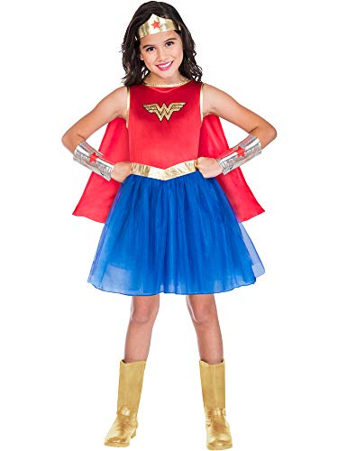 Amscan 9908397 Wonder Woman Costume, Girls, Blue, Red, Age: 4-6 Years