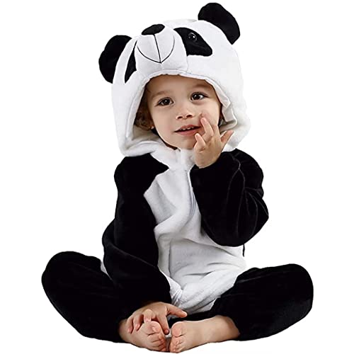 QIAONIUNIU Halloween Baby Panda Costumes Toddler Onesie Infants Cosplay Romper 30-36 Months