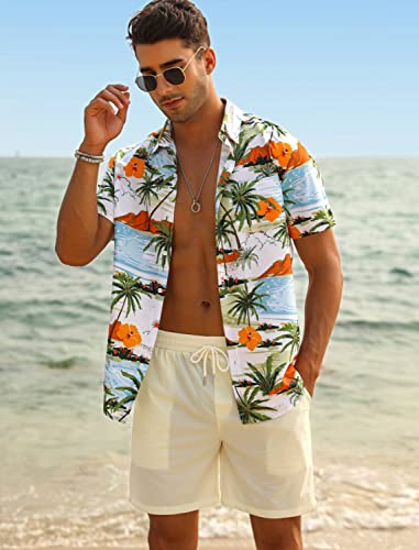Men's Hawaiian Shirt & Shorts Set