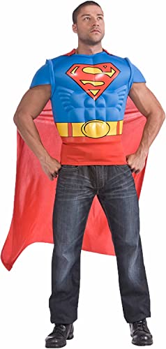 Rubie's costumes Superman Muscle Chest Top With Cape Party Supplies, Red/Blue, Standard US