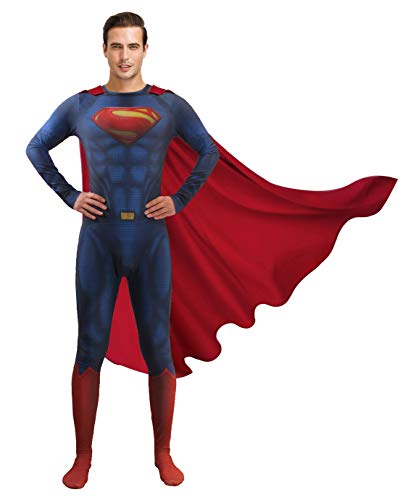Bailu Halloween Mens Superman Deluxe Costume Dawn of Justice Costumes Cosplay Bodysuit Jumpsuit Spandex For Adults