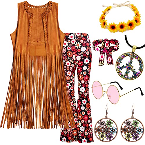 8-Piece 70s Disco Accessories Set Sequin Hat, Glitter Sunglasses, Belt, Jewelry For Theme Parties Hippie Theme Party Outfit 8-Piece 70s Disco Accessories Set Sequin Hat, Glitter Sunglasses, Belt, Jewelry For Theme Parties Hippie Theme Party Outfit