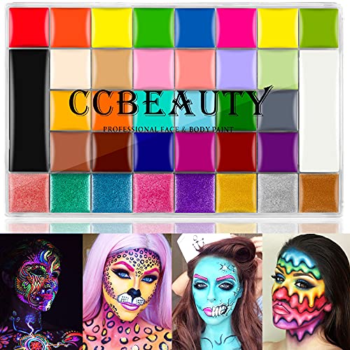 UCANBE Athena Face Body Paint Oil Palette, Professional Flash Non Toxic  Safe Tattoo Halloween FX Party Artist Fancy Makeup
