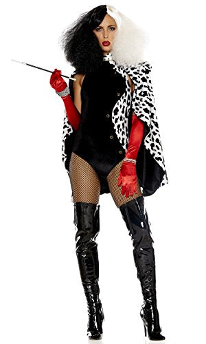 Forplay Women s Devilish Costume Sexy Villain Costume for Halloween Black Small Medium