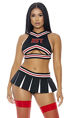 Forplay Women's Good Luck Charm Sexy Cheerleader Costume, Black, M/L halloweenkingdom