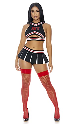 Forplay Women s Good Luck Charm Sexy Cheerleader Costume Black M L