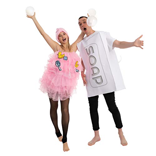 Loofah and Soap Costume for Adult Group or Couples, Halloween Dress Up, Role-play, Carnival Cosplay halloweenkingdom
