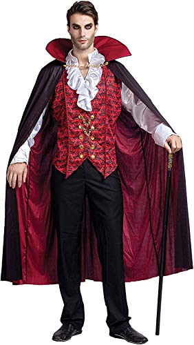 Renaissance Medieval Scary Vampire Deluxe Halloween Costume For Men Role-Playing Sins Cosplay (Large) halloweenkingdom