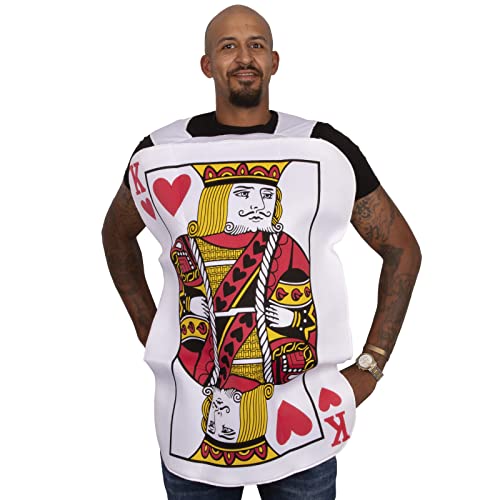 Tigerdoe King and Queen Card Costume - Poker Cards Costume - Couple Costume - Chess Piece Hats - King & Queen of Hearts (2 Pk Card Costume) halloweenkingdom